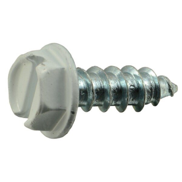 Midwest Fastener Sheet Metal Screw, #8 x 1/2 in, Painted Steel Flange Hex Head Slotted Drive, 40 PK 37961 - main